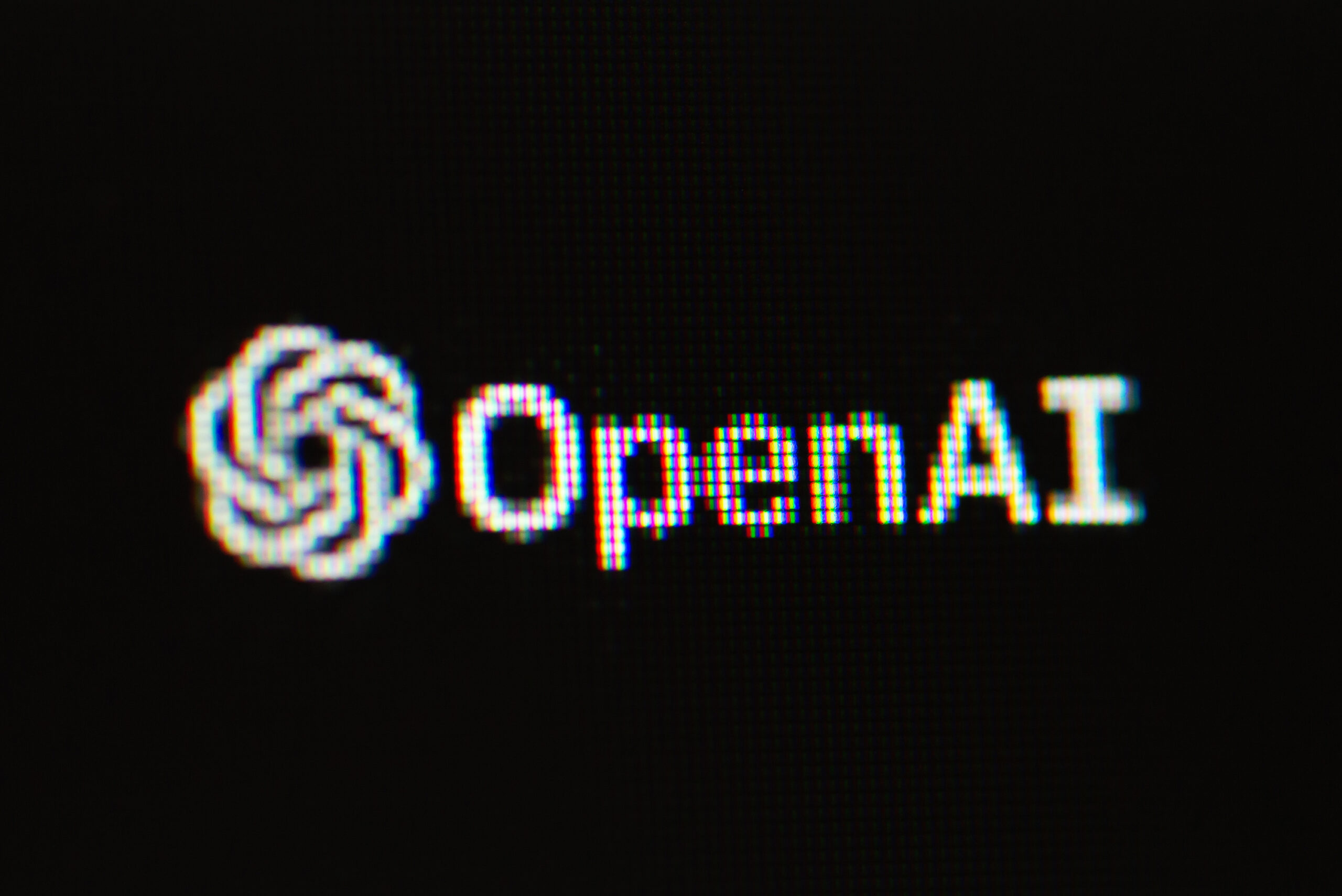 Openai Logo On Black Background.